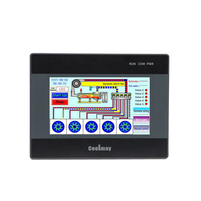 Coolmay Oem Odm লোগো ইন্ডাস্ট্রিয়াল অটোমেশন 12v 12v 24v Ac Dc রিলে 24mt ডিজিটাল Plc HMI ইন্টিগ্রেটেড কম্বো